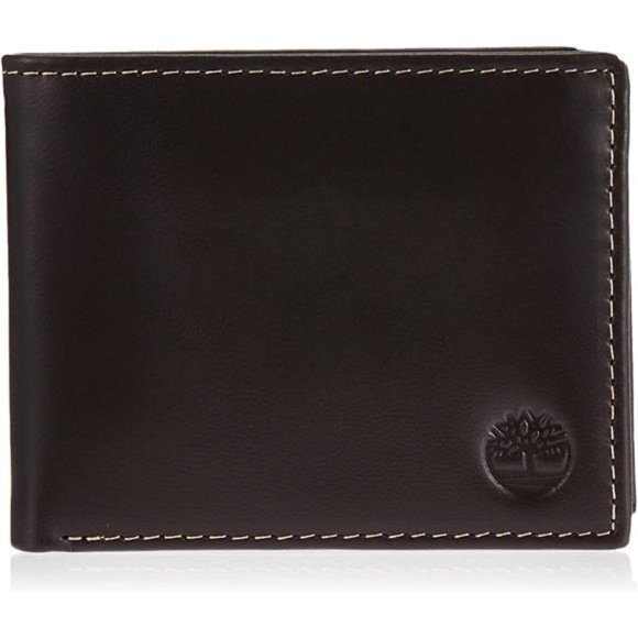 Men's Leather Wallet with Attached Flip Pocket - Picture 1 of 6